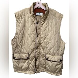 Vintage Tommy Bahama Quilted Beige  Hunting Vest XXL, lined